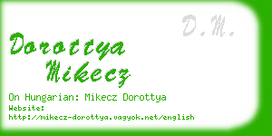 dorottya mikecz business card